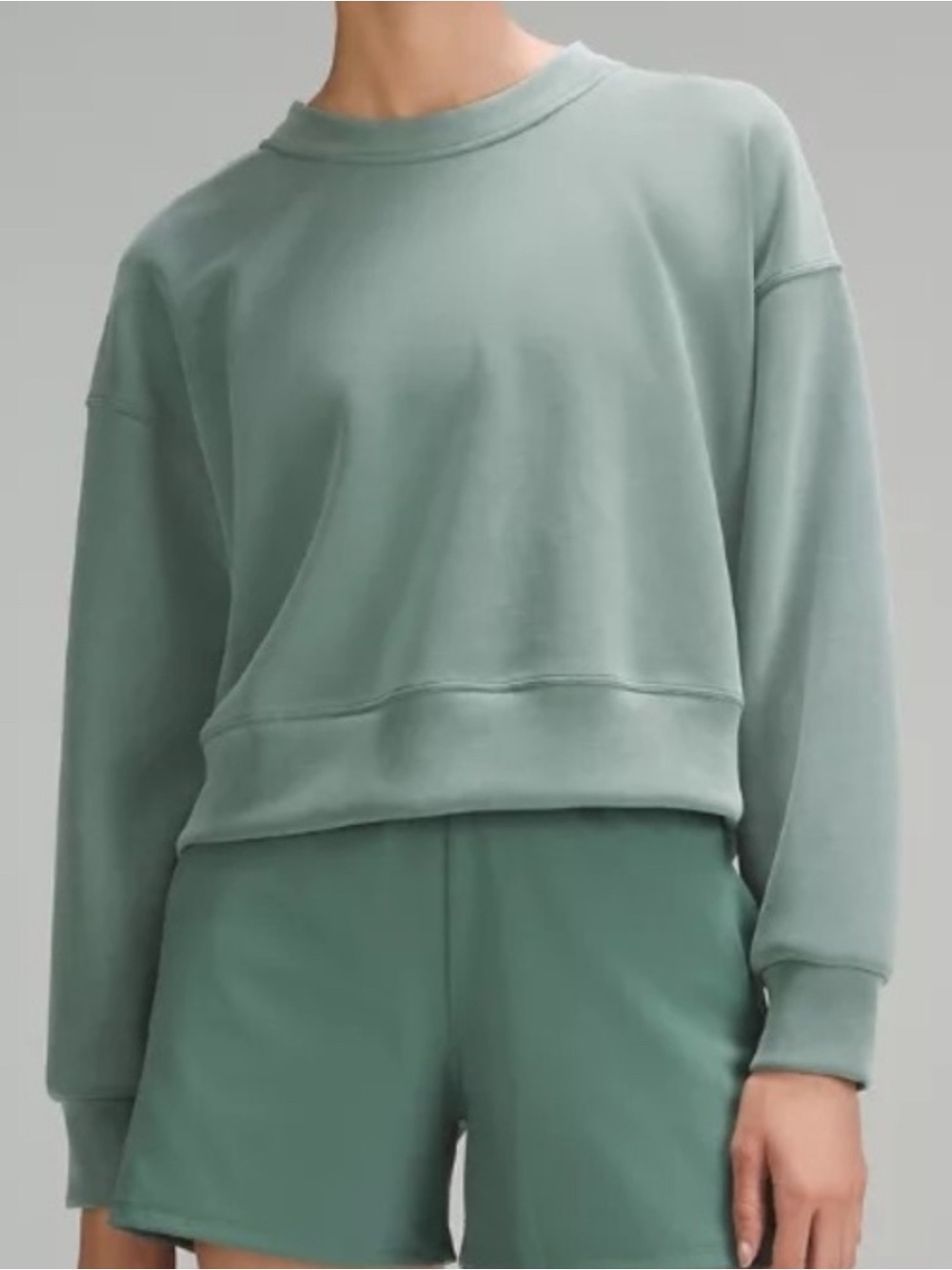 lululemon athletica Sage Green Scoop Neck Sweater